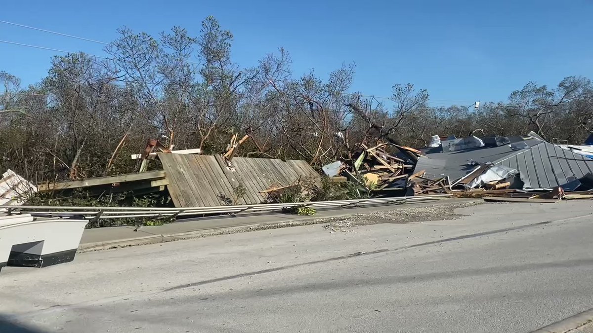 Roadways in Fort Myers.  All heard for hours was security system alarms and sirens