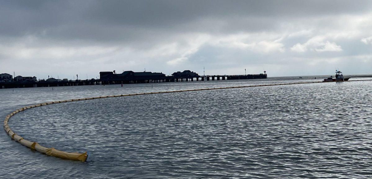 An oil spill drill took place Wednesday to test the emergency response of the Santa Barbara Harbor Patrol