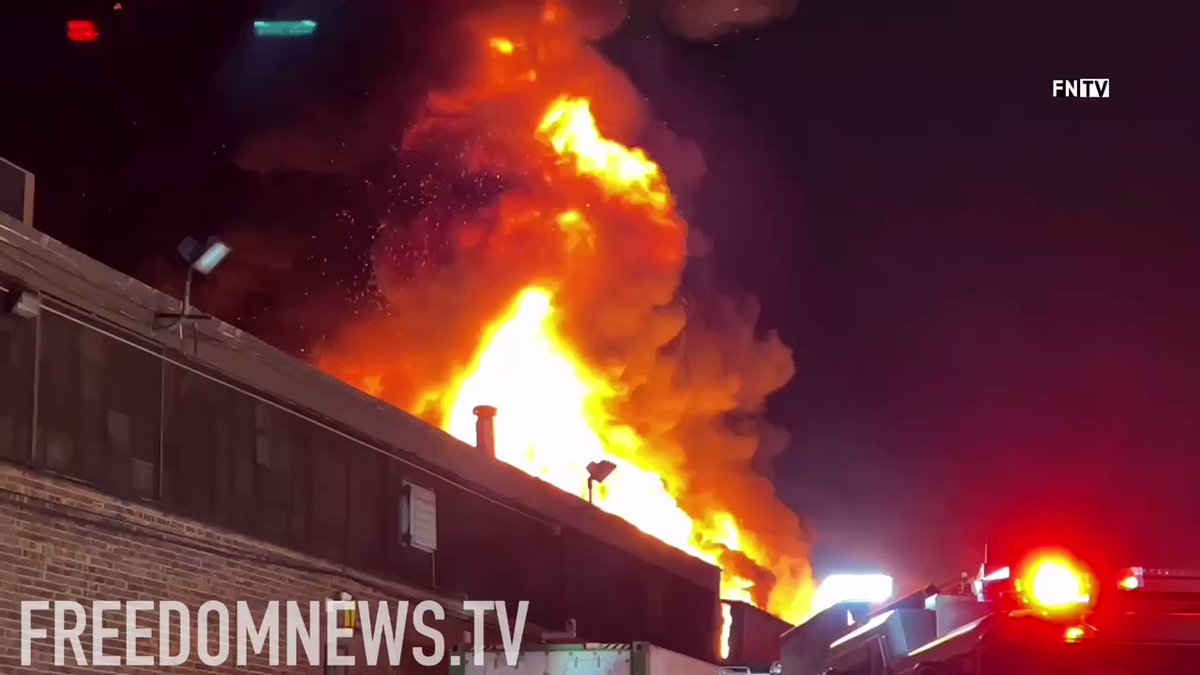 FDNY Firefighters are battling a massive three alarm factory fire at 47th Ave & 30th Street in Long Island City, Queens. Heavy presence of first responders at the scene  At this time injuries are unknown