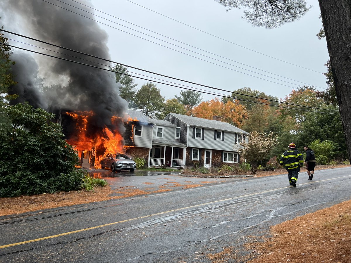 DXFD had heavy fire showing when they arrived at this Lake Shore Drive home. Firefighters made an aggressive attack with the assistance of Kingston, Pembroke and Marshfield FD's. DXPD assisted with traffic control and Plympton provided an ambulance.