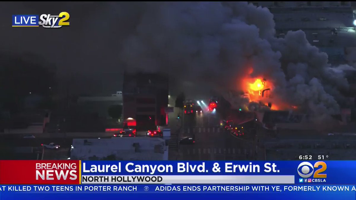 @LAFD is still working to gain the upper hand on a greater alarm fire in NorthHollywood.