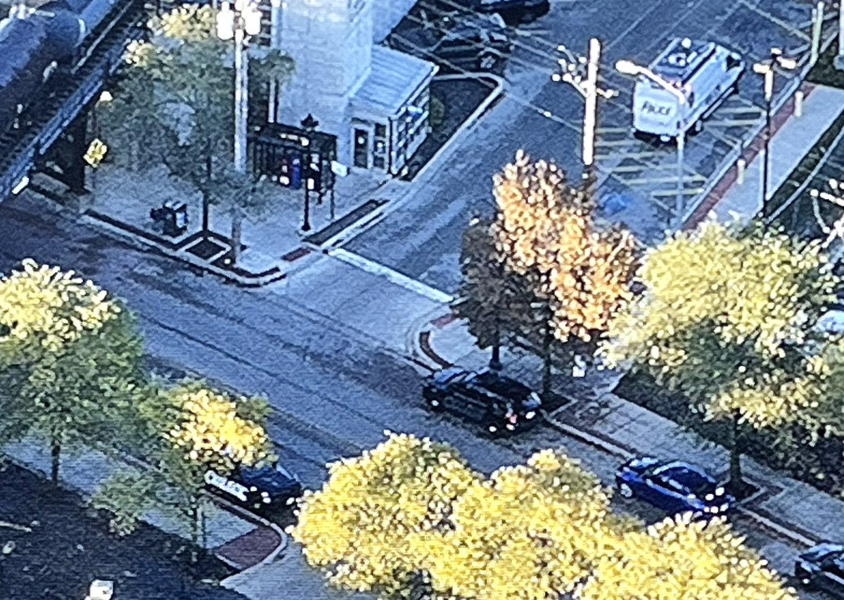 Joliet Police remain on the scene near Union Station where a pedestrian was struck by a freight train this morning, forcing the suspension of Rock Island Line service