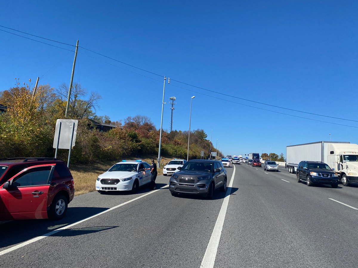 Officers are investigating a shooting that occurred a short time ago on I-24 east at Harding Pl. Ford Escape driver wounded in the hip by passenger in a beaten up black Nissan sedan containing 4 people.