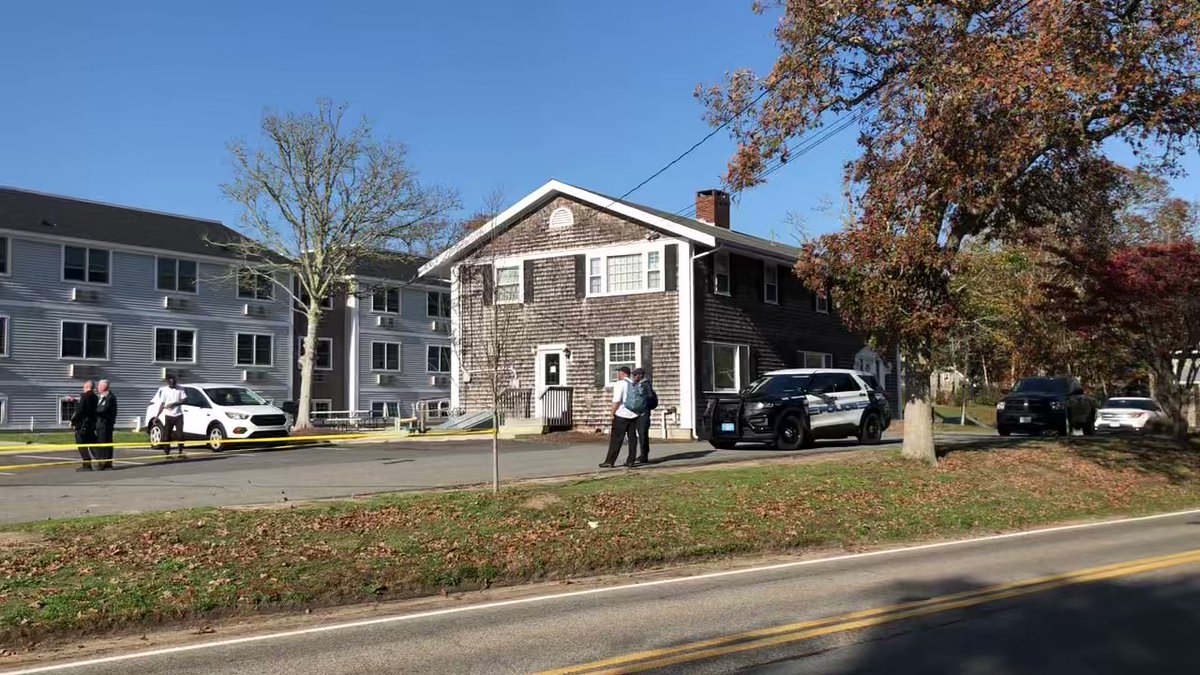 Harwich and State Police are investigating a stabbing near the Stone Horse Motel.   Detectives have part of the parking lot blocked off with police tape