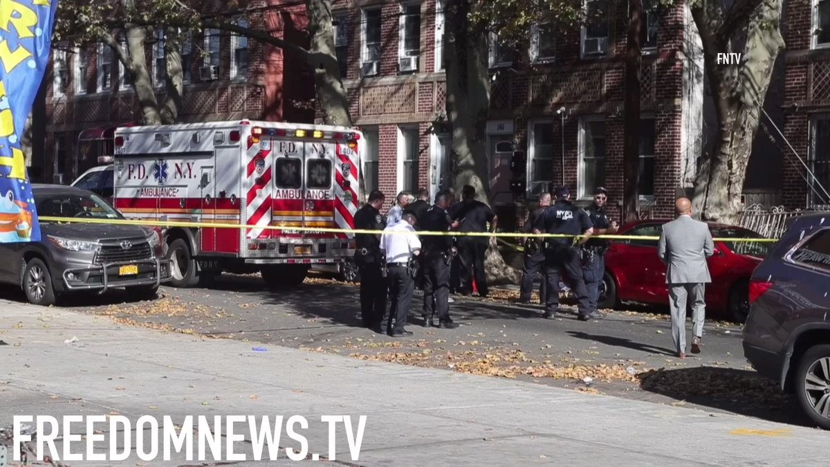 Man was gunned down in broad daylight on a Brooklyn sidewalk near Euclid & Sutter Ave, late Monday morning. Police search neighborhood trash cans for a gun reportedly thrown away as the suspect fled. A firearm was recovered, no arrests.