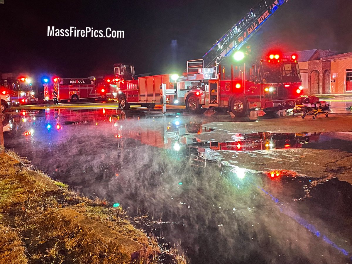 chilly out when this happens.  Fall River Ma. Multi Alarm fire Monday night 11/14/22 at 350 Mariano Bishop Blvd