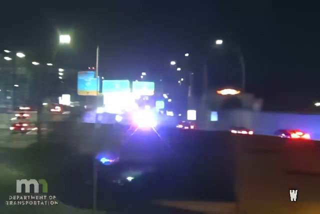 MINNEAPOLIS: State Patrol was in a short pursuit of a driver fleeing from an attempted stop, southbound I-35W. The driver crashed shortly after heading on westbound Hwy. 62 - Driver was conscious/alert after the crash and in cuffs by 11:30 p.m. - Medics requested for eval