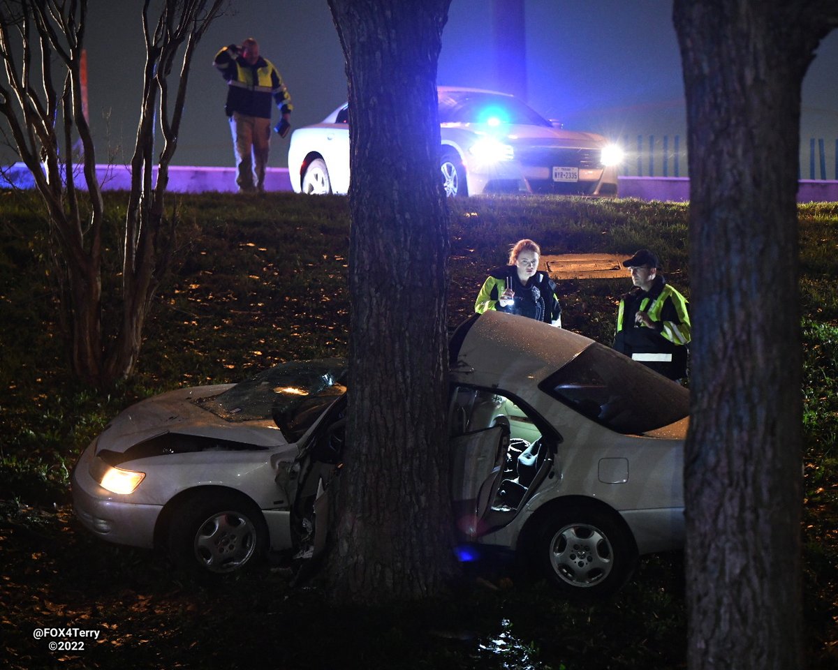 A woman is dead after a crash along S RL Thornton Frwy near Ann Arbor Ave.