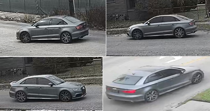 Pictured gray Audi sedan sought re: Dec. 8 shooting in 4200 blk of Chef Menteur Hwy.