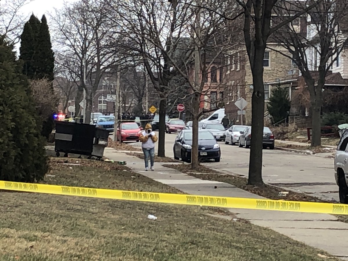 Vantage point from 32nd/Wisconsin. MPD mobile command post on scene. I am hearing that this was an officer involved shooting, no officers hurt