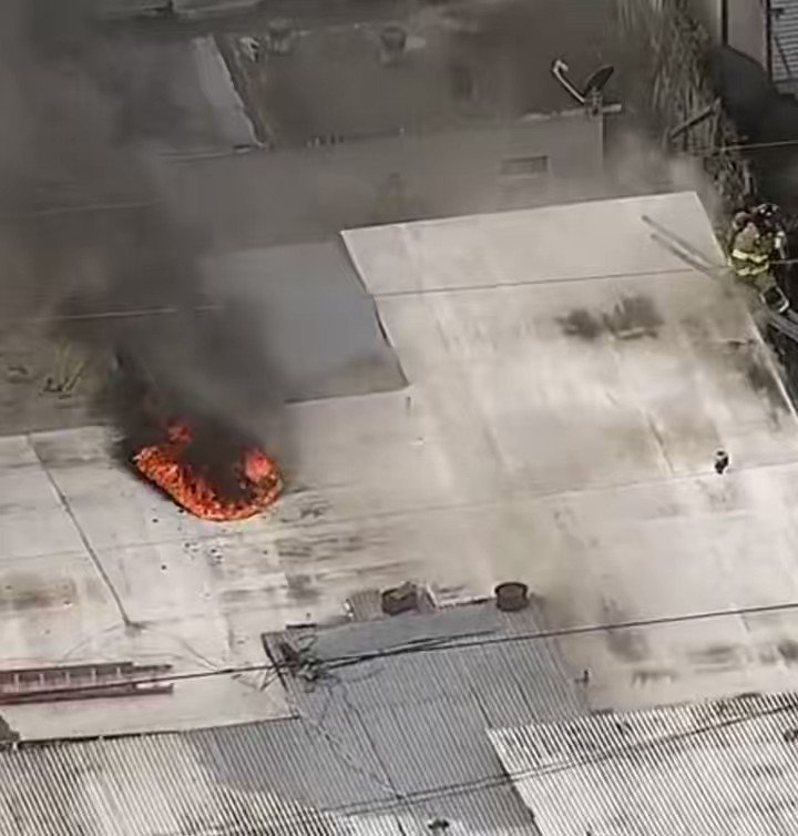 Miramar Fire Rescue battling a 2-Alarm fire at a tire shop business off SW 39th St & S SR 7