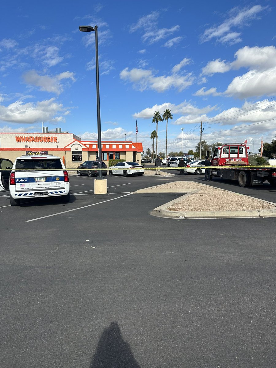 Police are investigating a shooting that happened in the Whataburger drive thru near W. McDowell and N. 75th Ave. around 10:30 a.m