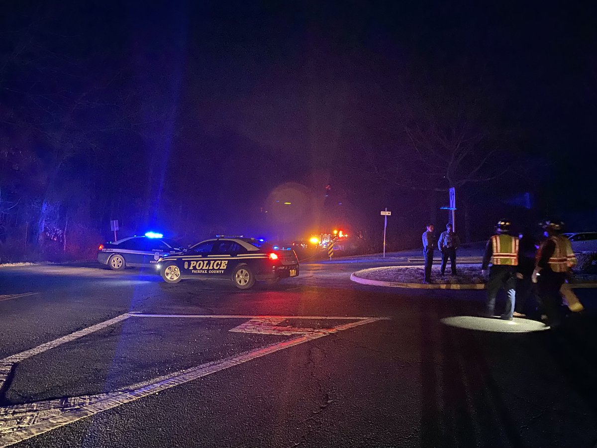 Single vehicle crash on the 7500 blk of Lee Chapel Rd, Fairfax Station. 2 people dead on scene, 1 taken to hospital with life-threatening injuries. Crash Reconstruction Detectives responding. Lee Chapel closed between 123/County Pkwy