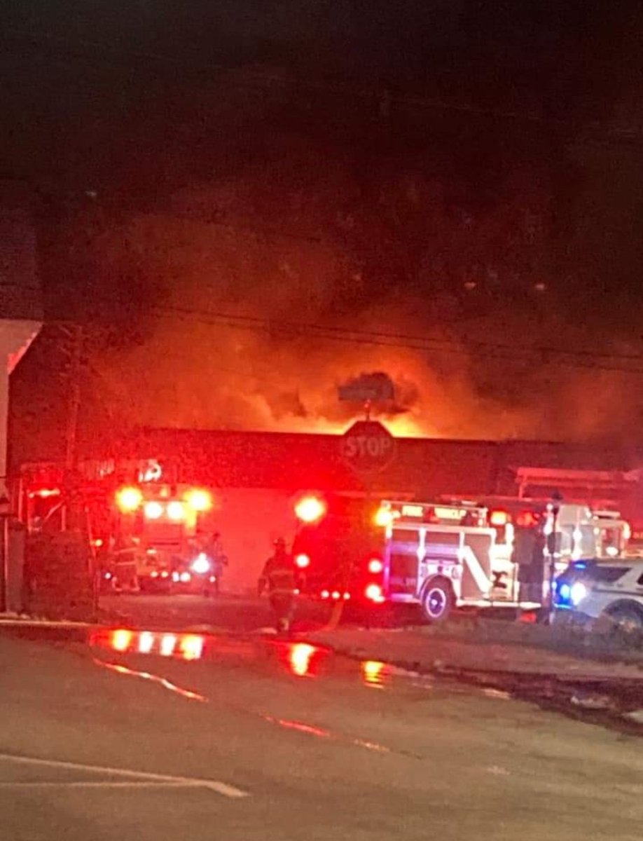 Wolfeboro, New Hampshire  Carroll County - Second Alarm Structure Fire - Hunters IGA - 60 South Main Street - Fire involving a commercial structure with exposures. Incident Command reports defensive operations in progress.