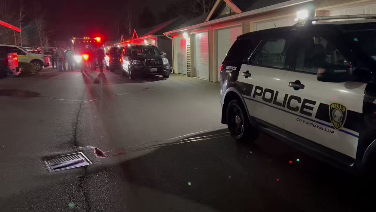 Man who fired at two Puyallup PD Officers surrenders peacefully.  Police were called out to a domestic violence incident at the apartments off the 1700 block of E Main around 1:17 p.m.  Man fired at officers 20mins later and barricaded himself for nearly six hours