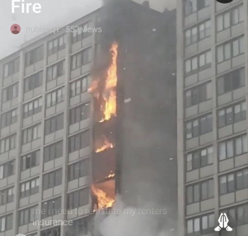 Multiple people injured after a fire is spreading at a high rise apartment complex in Chicago, Illinois