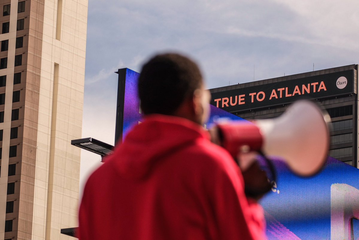 A group has gathered outside of Atlanta's Centennial Olympic Park today to protest the murder of Tyre Nichols at the hands of five Memphis police officers. The protesters say they are about to march in the streets of downtown Atlanta