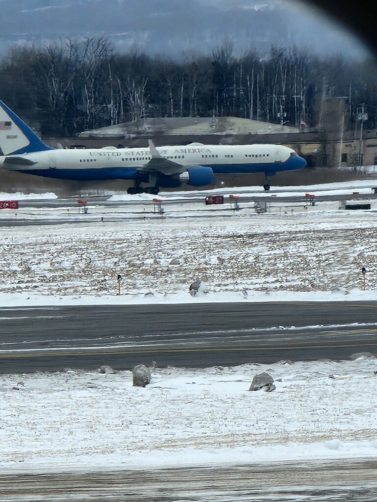 President lands in Syracuse.  Motorcade to head west toward Auburn.  The brother of Biden's first wife died recently and it's expected he will spend time with  the family