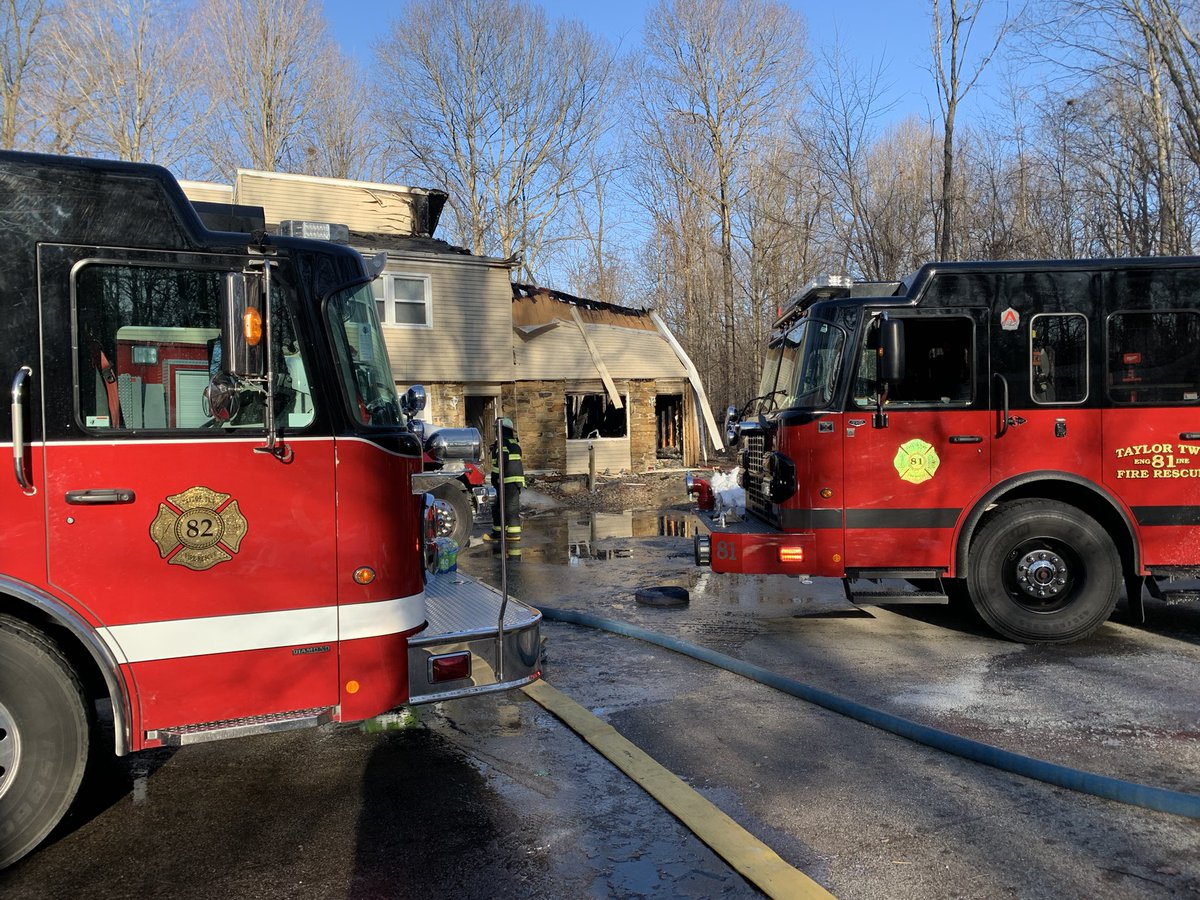 Multiple fire departments respond to apartment fire near Kokomo. No one injured, but section of building destroyed. 6 departments total responding to help transport water to the scene. No word on how many people have been displaced or cause