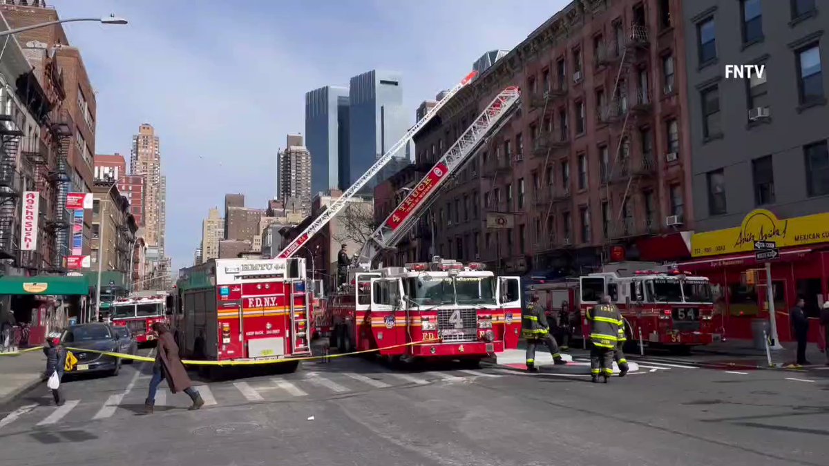 Apartment Fire caused by Lithium Batteries - Hells Kitchen, Manhattan  All hands fire at 764 9th Ave, had Hazmat on scene for at least 10 Lithium Batteries located at the apartment building. One injured.