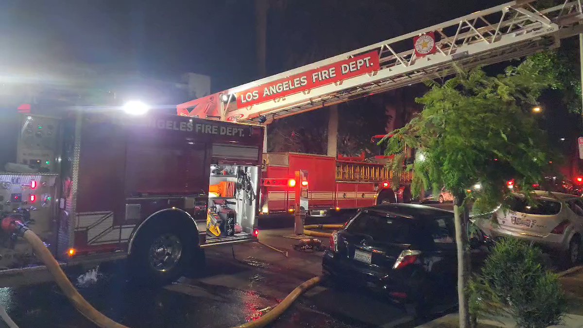 One critically injured in a structure fire in the Melrose Hill area of Los Angeles