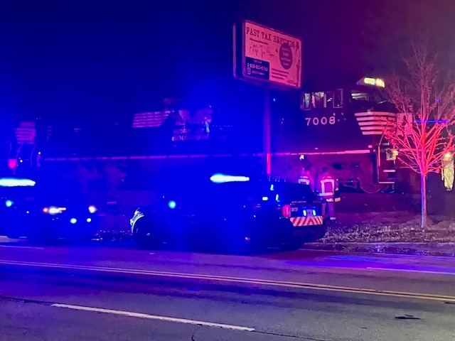 A pedestrian hit by a train early this morning in southwest Atlanta has died