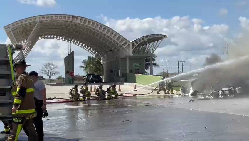 MDFR is on scene of a FirstAlarm rubbish fire at a Miami-Dade Solid Waste work site near NW 87 Avenue and NW 58 Street. Residents in the Doral area may be seeing smoke in the air as a result of the fire. Firefighters are working to knock the fire out