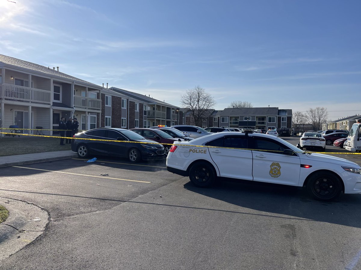 @IMPDnews is on scene of a double shooting investigation on Indy's northeast side. Happened at Peppermill Farms Apartment complex. Police say a male and female were transported to the hospital in critical condition