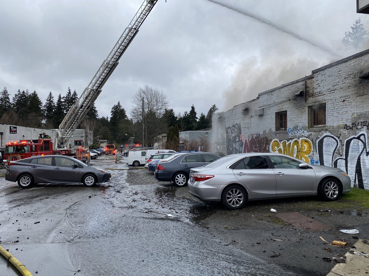 14000 block of LAKE CITY WAY NE: The roof has collapsed and the retaining walls may soon follow.