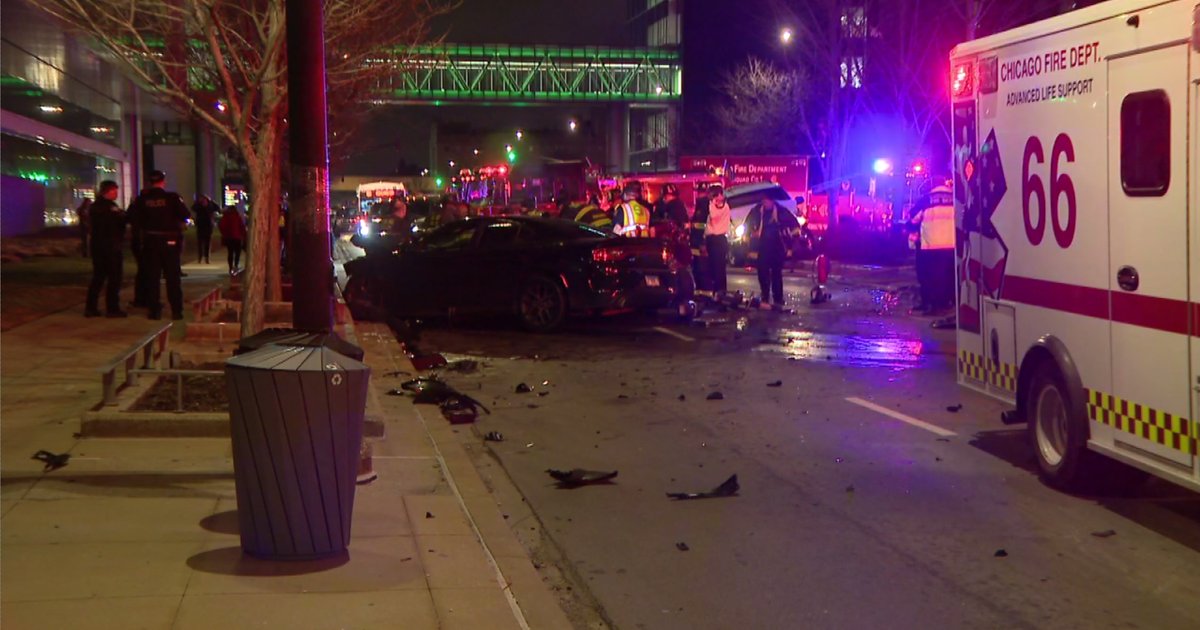 At least six men injured in crash near Rush University Medical Center