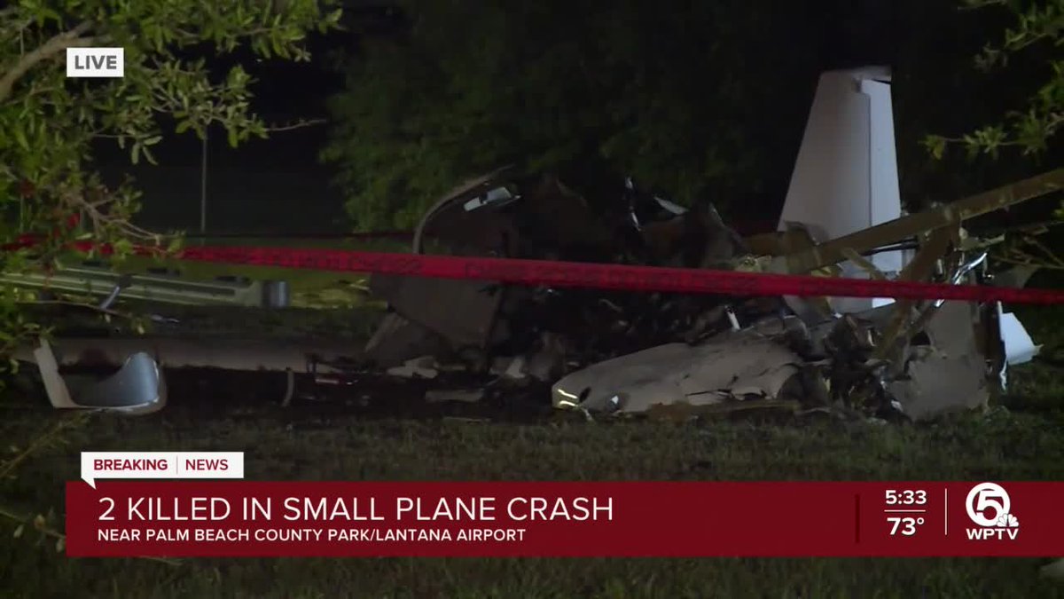 2 people killed in small plane crash at Lantana Airport