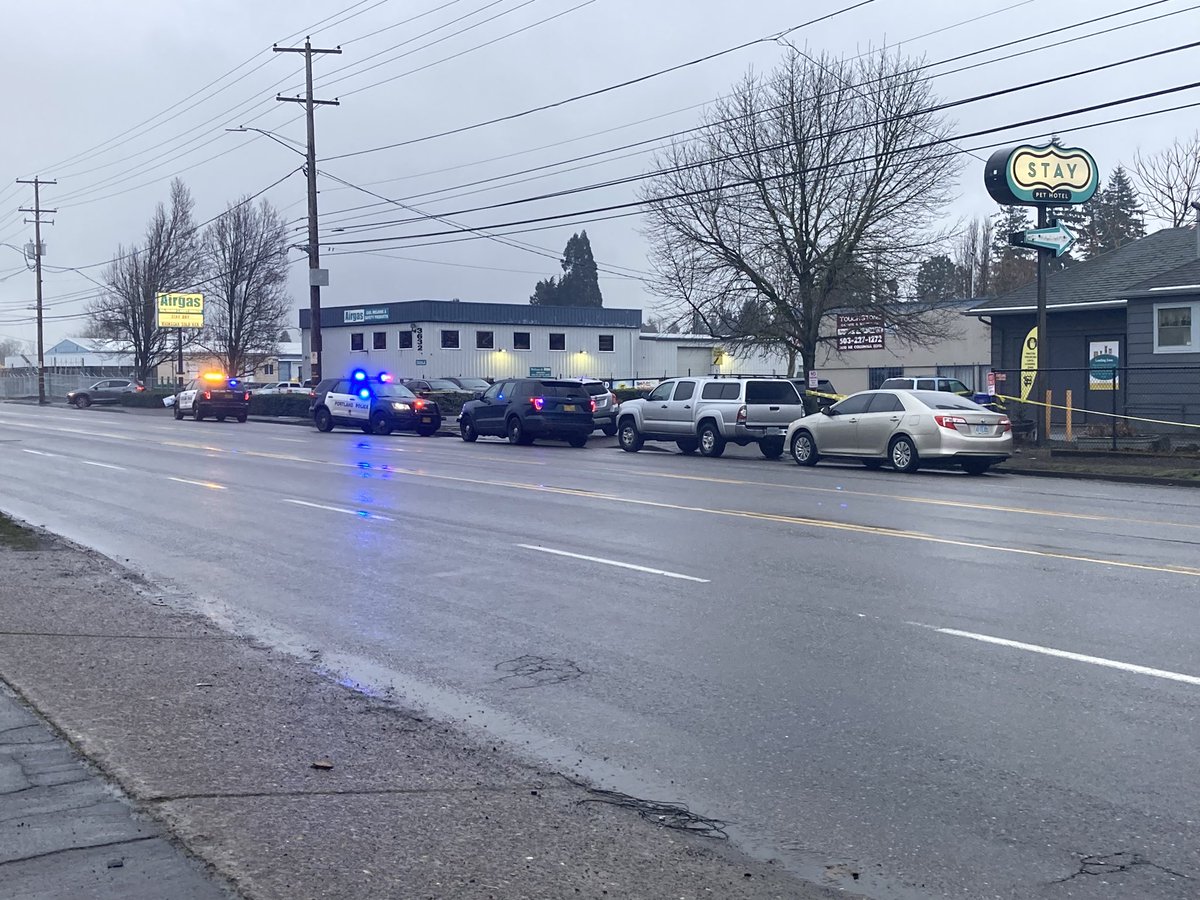 PPB on scene of a reported shooting in the 3600 block of NE Columbia Blvd. Police say one person was taken to a hospital with what appeared to be a gunshot wound, one eastbound lane of Columbia is closed while police investigate