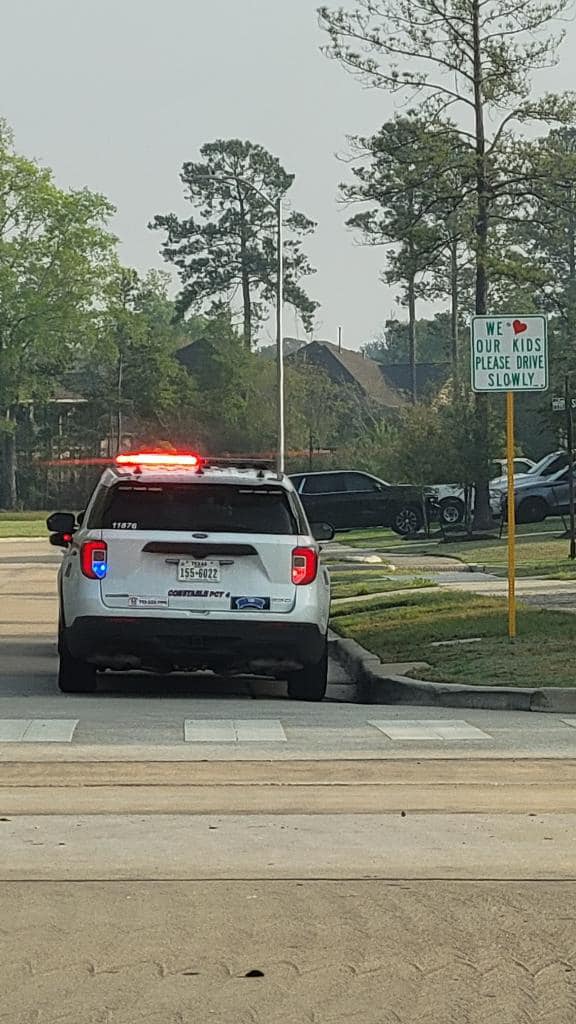 This morning, deputies with Constable Mark Herman's Office conducted a traffic initiative in a school zone in front of Groves Elementary and West Lake Middle School.   Drive safe and remember to obey all traffic laws