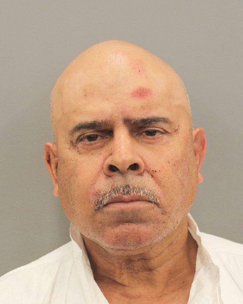 ARRESTED: Booking photo of Raymundo Velasquez Ruiz, 58, now charged with aggravated assault in the stabbing of 3 men during a family gathering at 7575 Plum Creek Drive on Saturday night (March 11).       OneSafeHouston