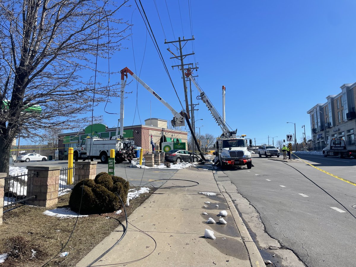 Officials are responding to a crash near the BP gas station near KK and Becher.