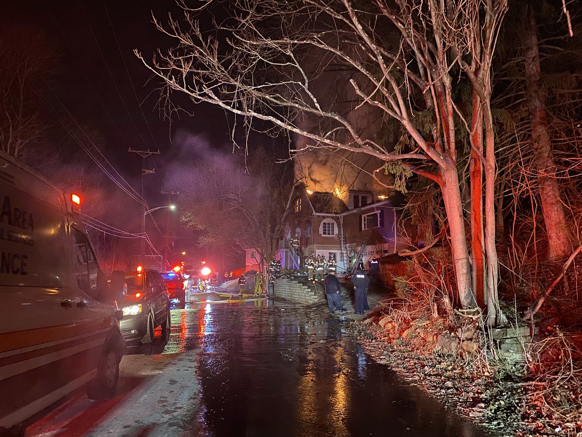 Firefighters on scene of a large house fire this AM in Turtle Creek. This is on Oak Ave Ext.