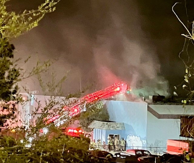 Fire breaks out overnight at abandoned bowling alley in DeKalb County