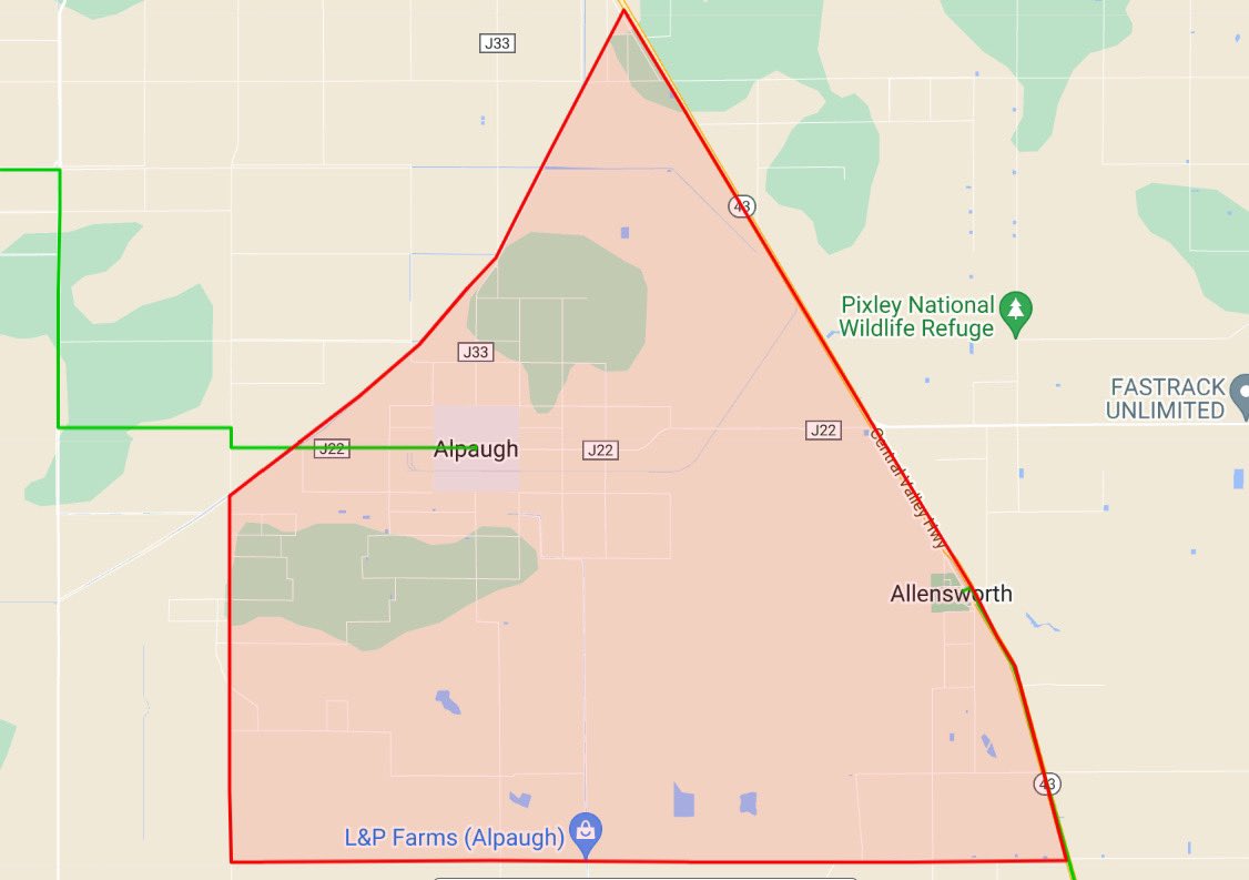 TCSO has issued an evacuation order for all homes and businesses in the Alpaugh and Allensworth area. Sheriffs Boudreaux says this was prompted by recent flooding events and impassible roadways