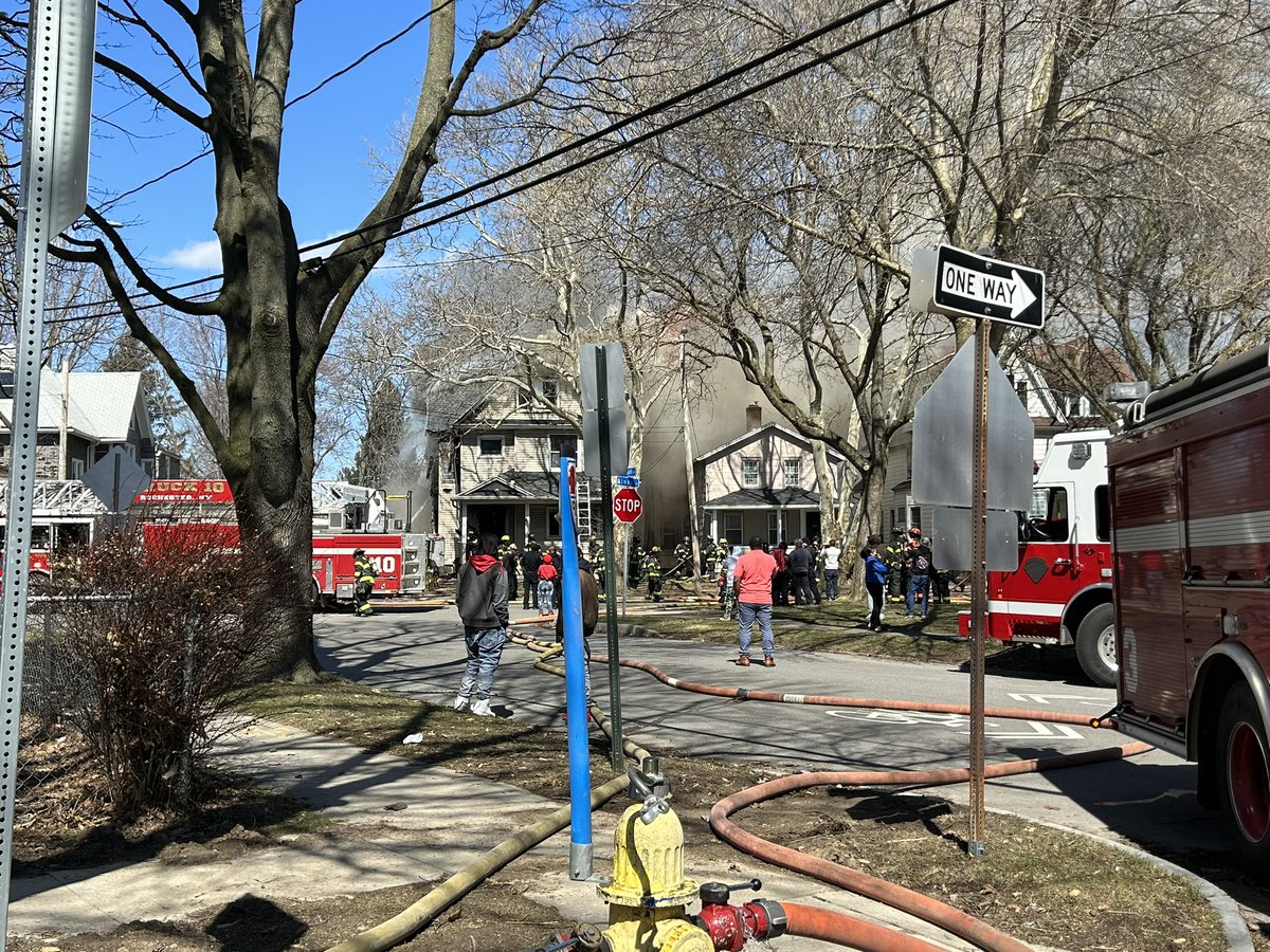 Fire crews are responding to a fire in the area of Bloss Street and N. Plymouth Avenue.
