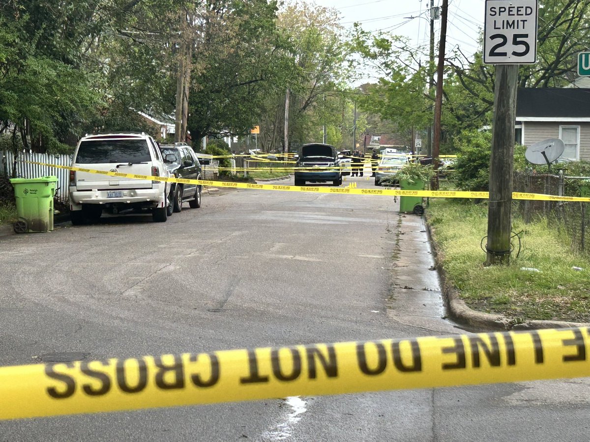 Quite large scene all down Cumberland Street in Raleigh. Police tell there was an officer involved shooting here, just blocks away from Ligon Middle School