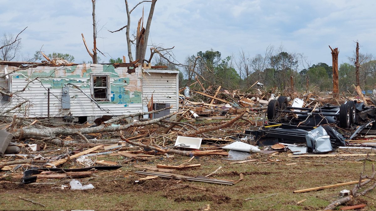 The roads are open, and the clean-up has begun in West Point Georgia after a tornado destroyed homes, flipped cars, and tore into this church. @TylerFingert  spoke with community partners' volunteering to help clean up.