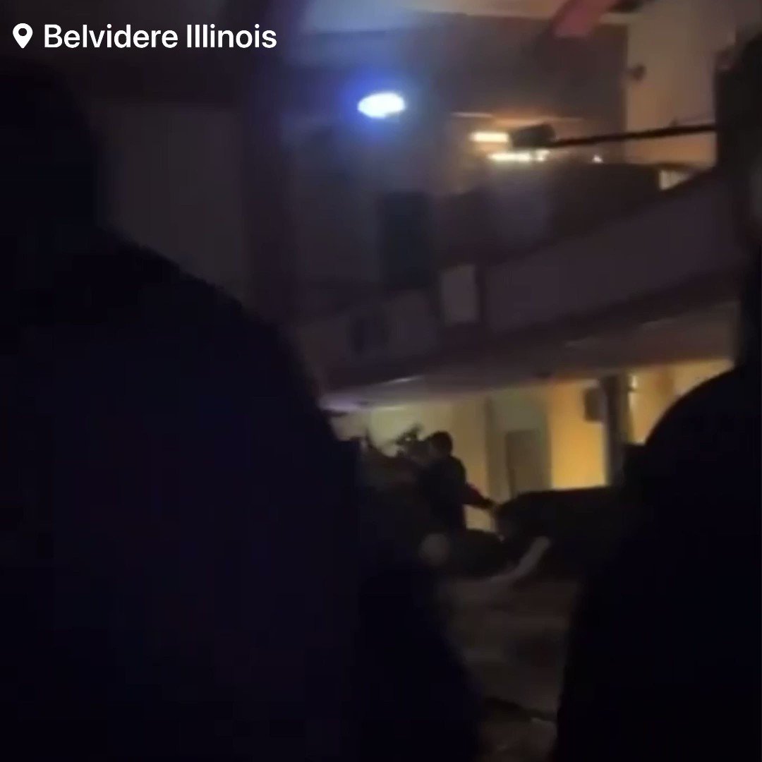 Mass casualty event declared after a roof collapsed at apollo theatre during a concert   Belvidere   Illinois  Currently Numerous Firefighters and Emergency crews are on the scene after a roof collapsed at Apollo theatre during a concert after a powerful storm