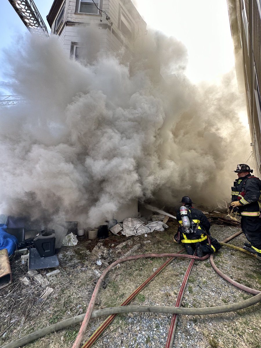 All companies are working to contain the fire on Cushion Ave Dorchester. The heavy fire load in the basement