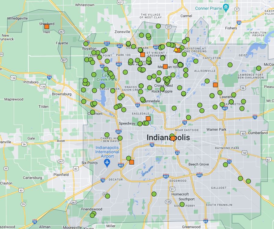 POWER OUTAGES About 2,400 AES Indiana customers are without power, with most od the outages on the city's northwest side, including roughly 500 people in Nora