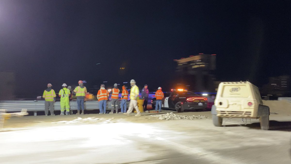 The Crosstown freeway in Stockton is closed on the westbound side from Stanislaus Street to the I-5 connector ramps due to what Caltrans is describing as police activity. CHP officers are talking with construction workers