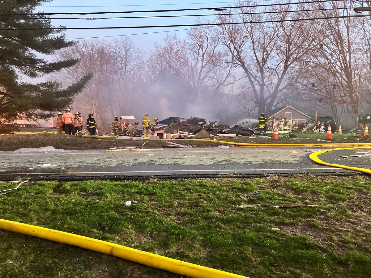 Berlin Fire Chief confirms an 80-yr-old mother died, her daughter in her 50's was rushed to the hospital after an explosion in their home early this morning. The 2.5 story home was leveled