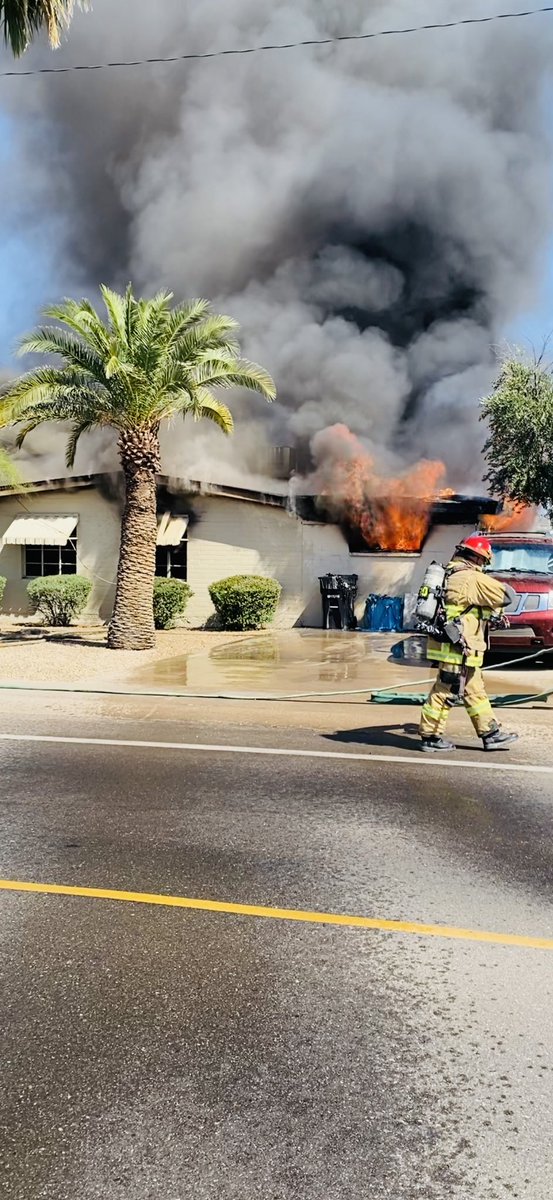 Phoenix Firefighters are on the scene of a house fire that displaced 11 people today in the area 15TH Ave and Campbell Ave. The fire was extinguished with no injuries being reported and all 6 pets safely removed from the residence