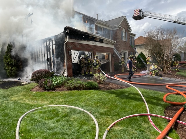 House fire in the 15400 Block of Eagle Tavern Lane. Fire in the garage and attic of home. No civilian or FCFRD injuries reported. Fire Investigators on scene to determine cause