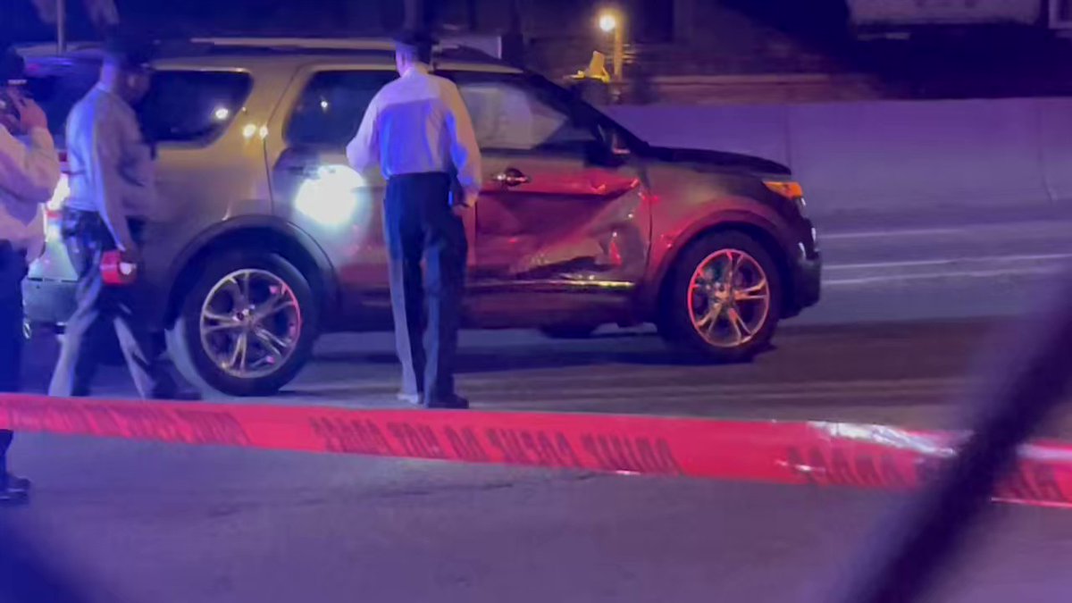 I-76 West at Passyunk Ave is shutdown.nnSUV on the interstate with bullet holes, airbags deployed &amp; back window blown out. nnThere's a second car with the driver's side door open. nnMore info to come after police briefing.