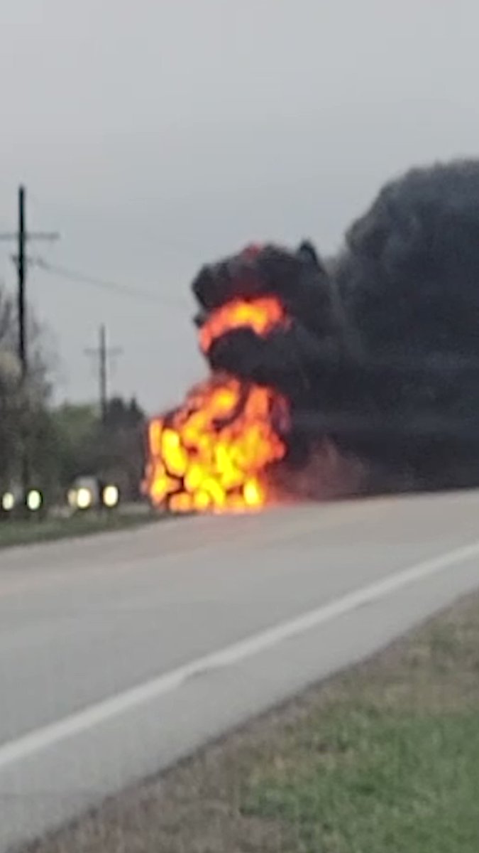 Wild video shows an Omaha Public Schools bus engulfed in flames Thursday morning. The district credited the driver's quick reaction and said no one was injured: